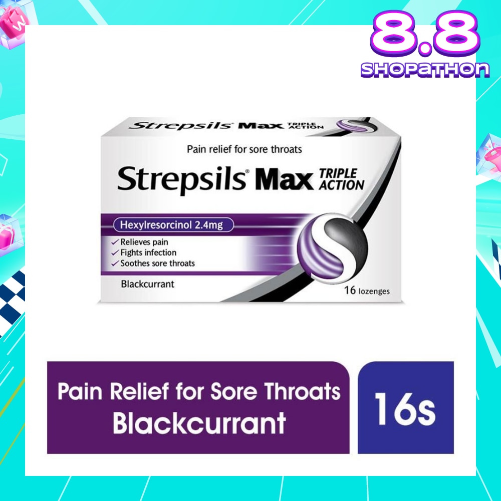 Lozenges Soothing Relief for Sore Throat Max Triple Action 16s