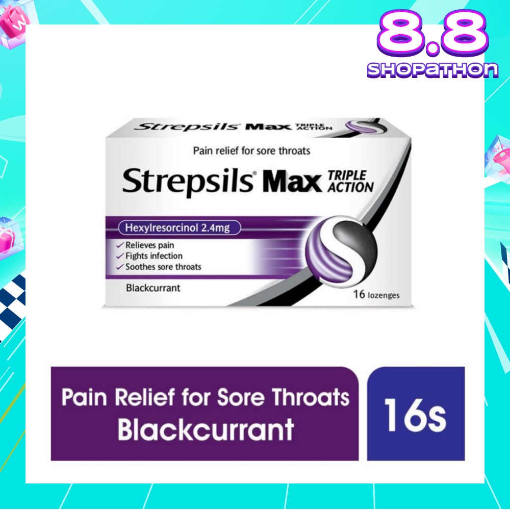 Lozenges Soothing Relief for Sore Throat Max Triple Action 16s