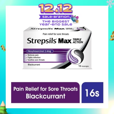 STREPSILS Lozenges Soothing Relief for Sore Throat Max Triple Action 16s