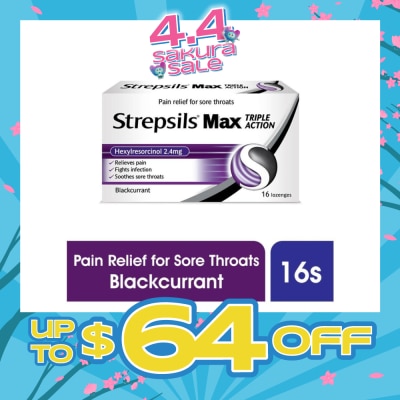 STREPSILS - Lozenges Soothing Relief for Sore Throat Max Triple Action 16s