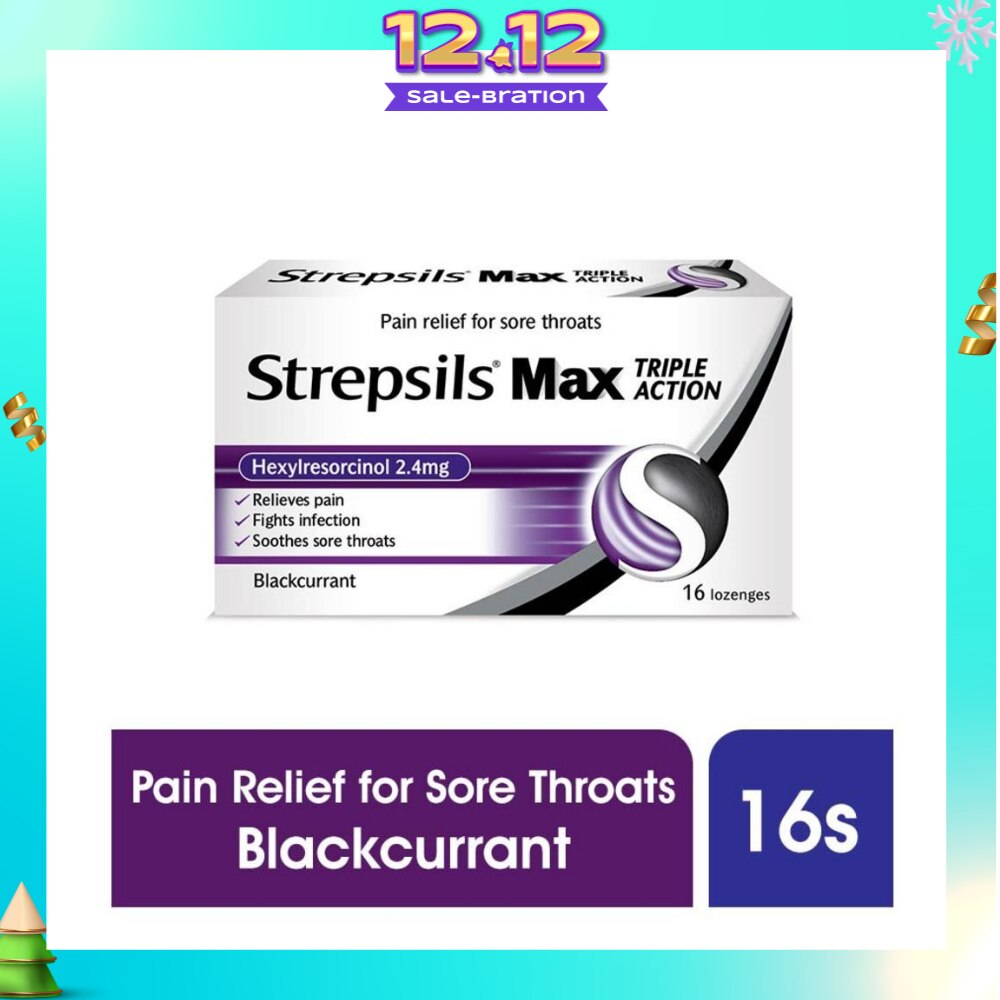Lozenges Soothing Relief for Sore Throat Max Triple Action 16s