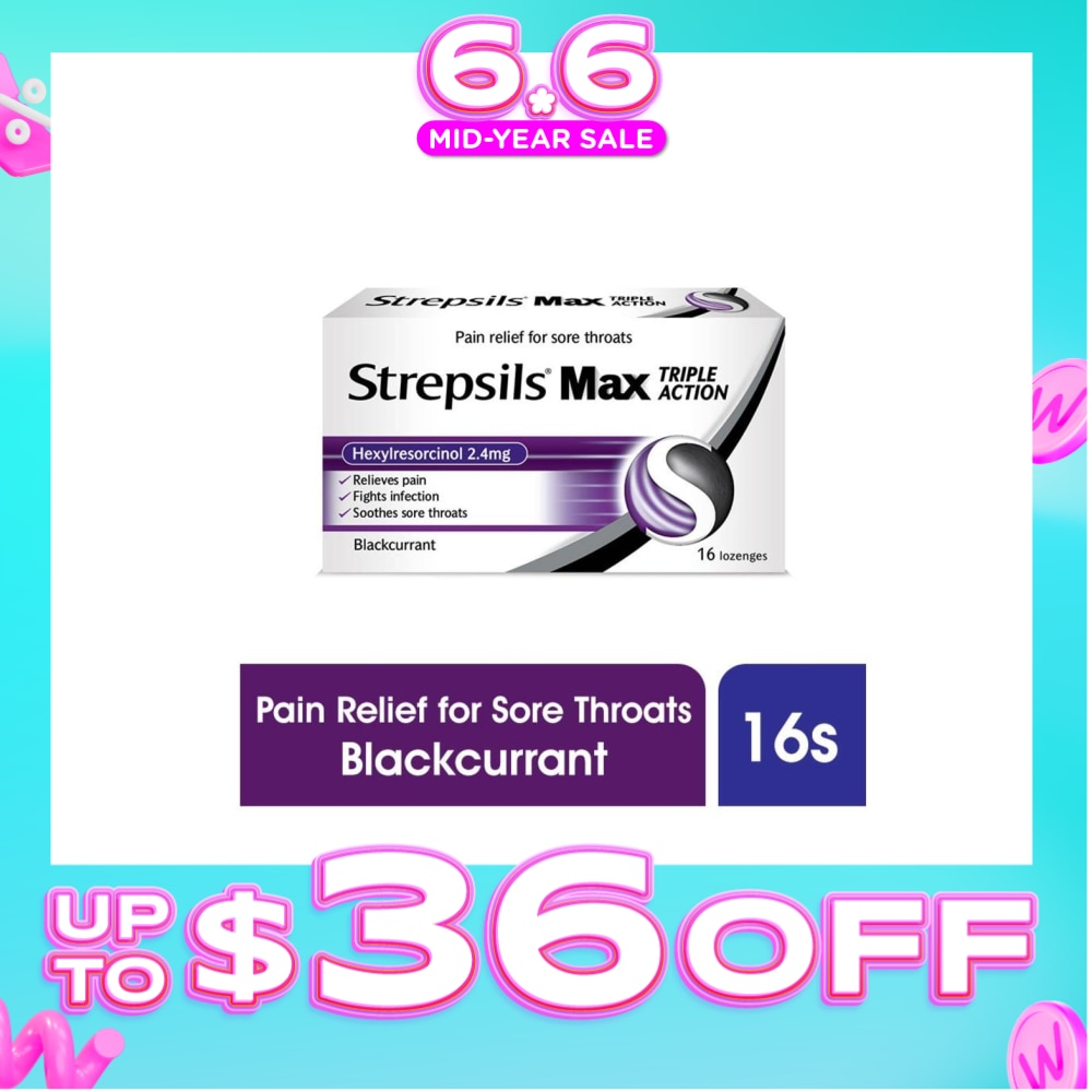 Lozenges Soothing Relief for Sore Throat Max Triple Action 16s