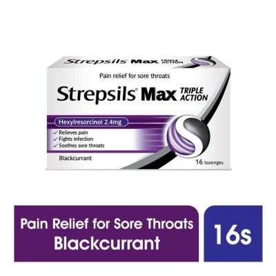 STREPSILS Lozenges Soothing Relief for Sore Throat Max Triple Action 16s