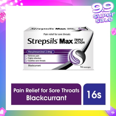 STREPSILS Lozenges Soothing Relief for Sore Throat Max Triple Action 16s