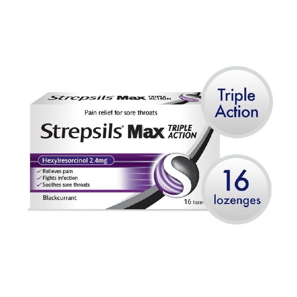 Lozenges Soothing Relief for Sore Throat Max Triple Action 16s