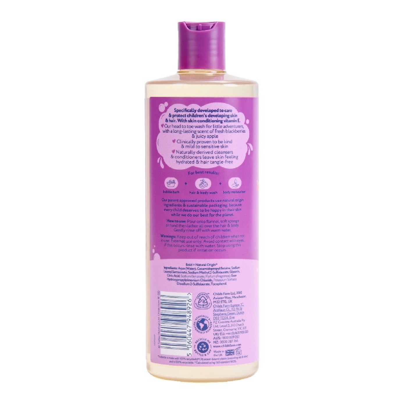 Hair & Body Wash Blackberry & Apple 500ml image