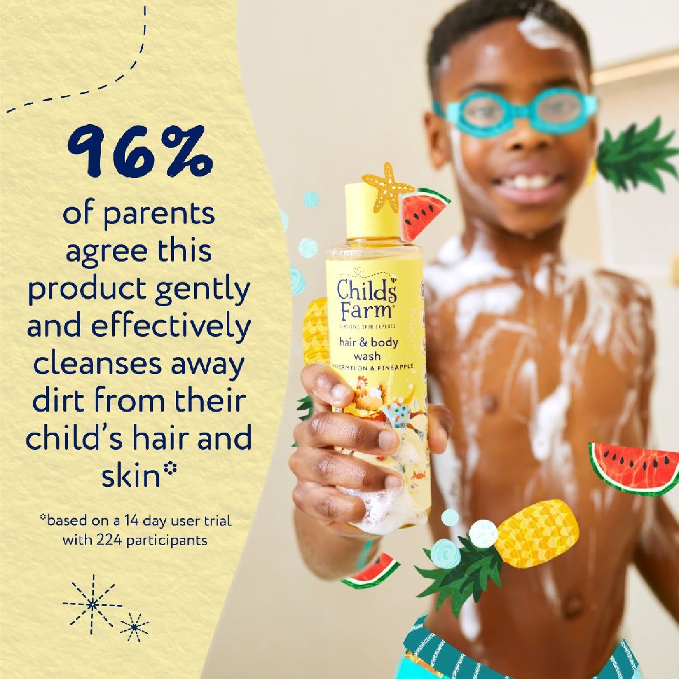 Hair & Body Wash Watermelon & Pineapple 500ml