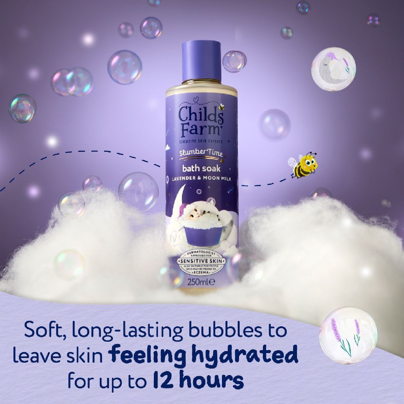 SlumberTime Bath Soak Lavender & Moon Milk 250ml