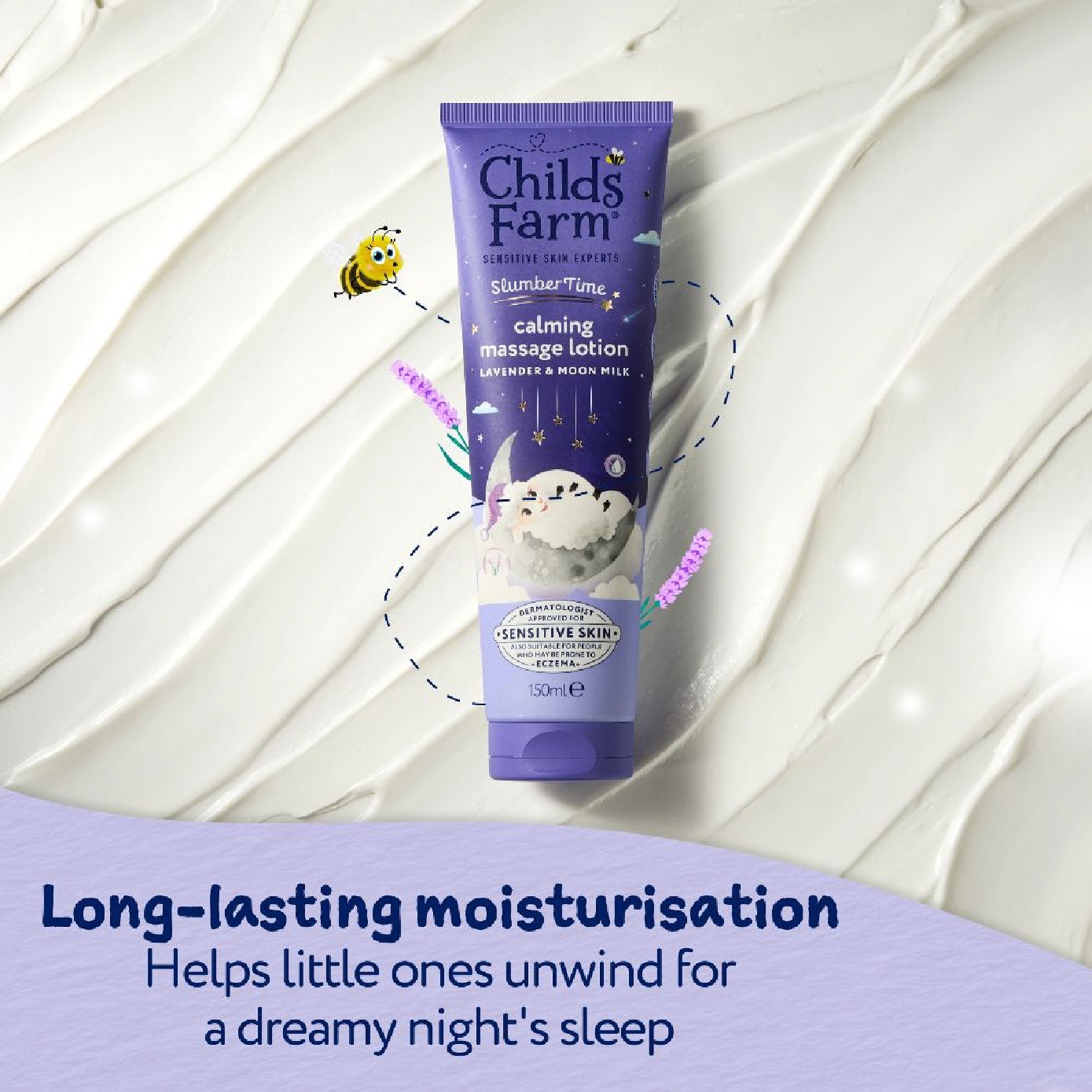 SlumberTime Calming Massage Lotion Lavender & Moon Milk 150ml