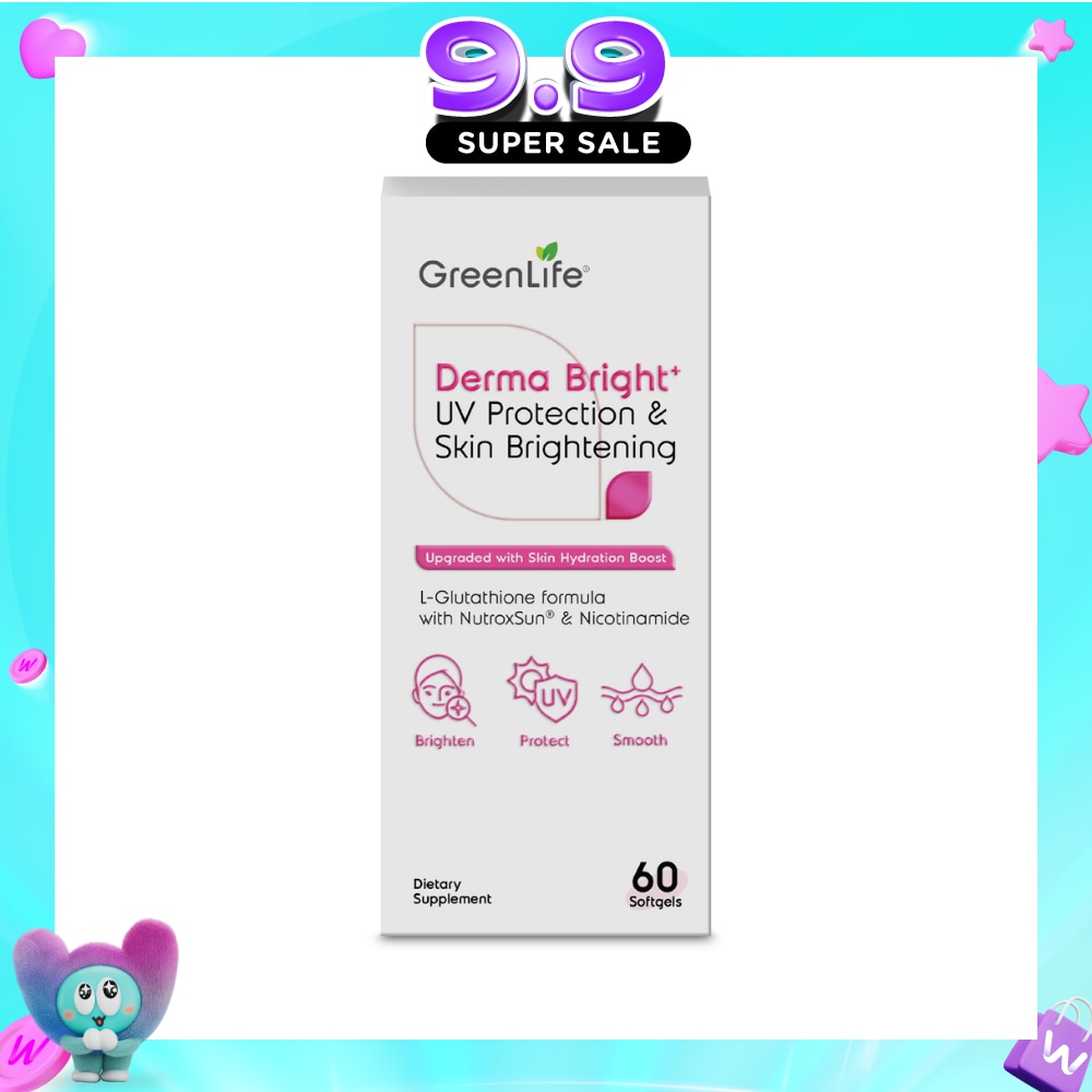 derma bright glutathione GREENLIFE Bright⁺ UV Protection & Skin Brightening Softgel 60s | Vitamins & Supplements Vitamin B-12 Injection - Flavour:Natural Berry Radiance