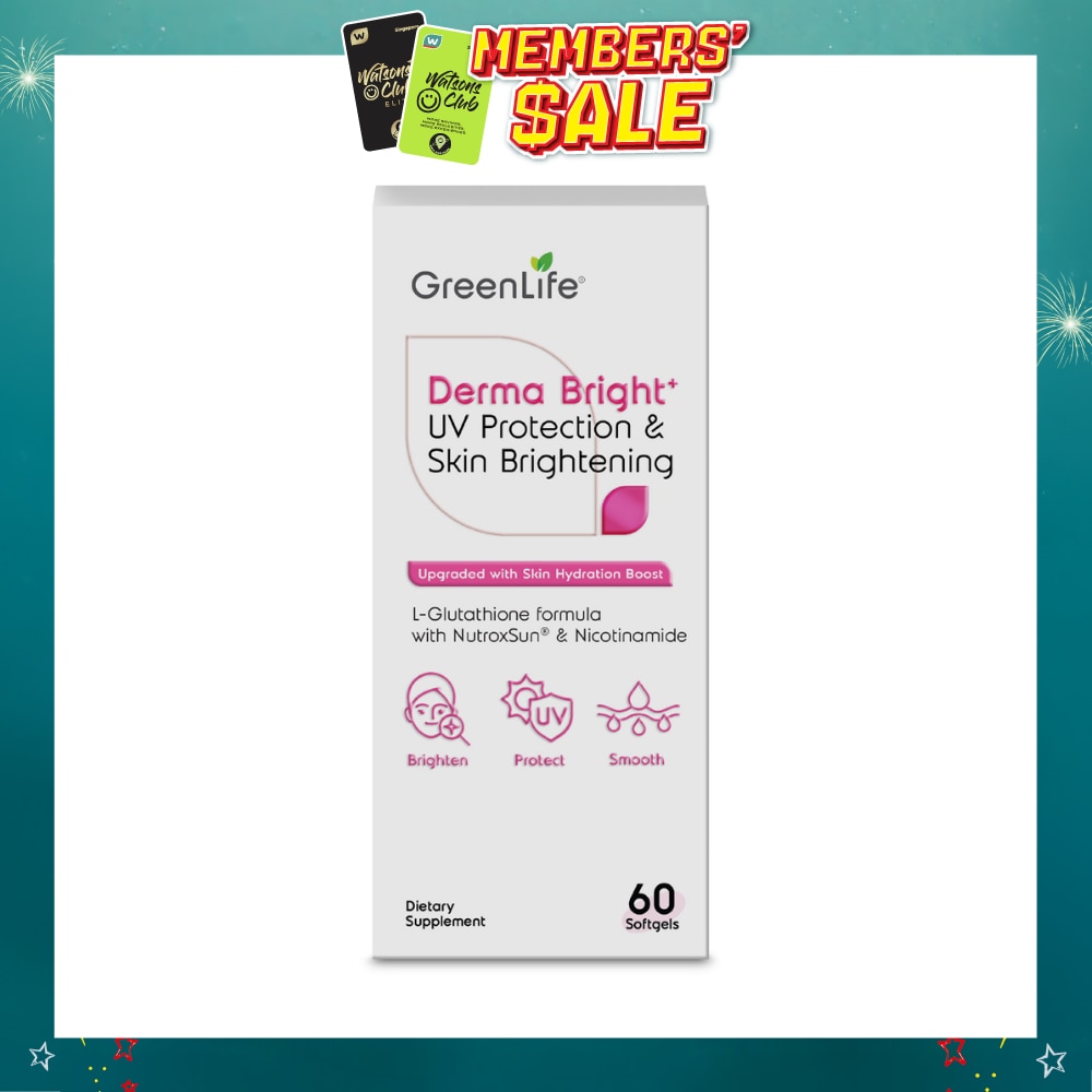 GREENLIFE Derma Bright⁺ UV Protection & Skin Brightening Softgel 60s | Vitamins & Supplements
