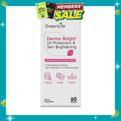 GREENLIFE Derma Bright⁺ UV Protection & Skin Brightening Softgel 60s | Vitamins & Supplements