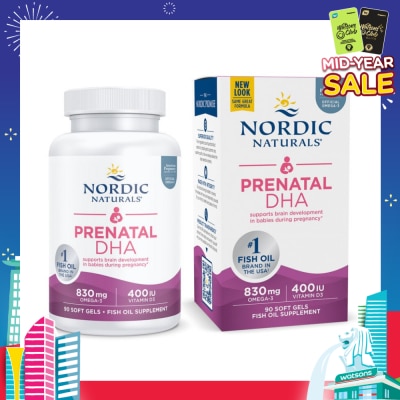 NORDIC NATURALS Prenatal DHA Softgel (Support Brain Development in Babies During Pregnancy & Lactation) 90s