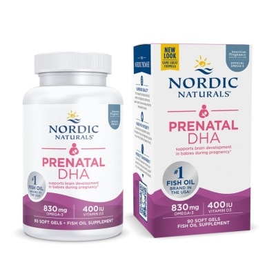 NORDIC NATURALS Prenatal DHA Softgel (Support Brain Development in Babies During Pregnancy & Lactation) 90s