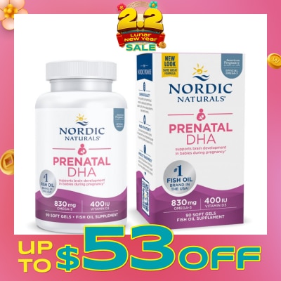 NORDIC NATURALS Prenatal DHA Softgel (Support Brain Development in Babies During Pregnancy & Lactation) 90s