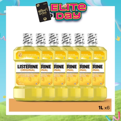 LISTERINE - Listerine Antiseptic Mouth Wash Original (For Fresher Breath) 1L x 6s