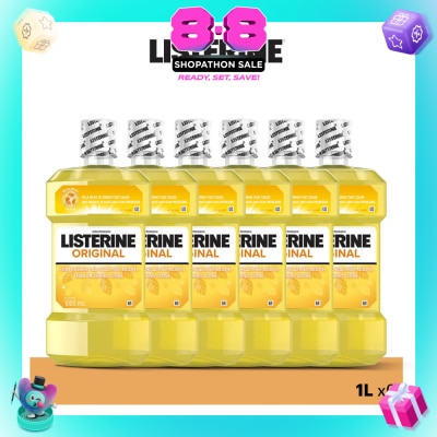 LISTERINE - Listerine Antiseptic Mouth Wash Original (For Fresher Breath) 1L x 6s