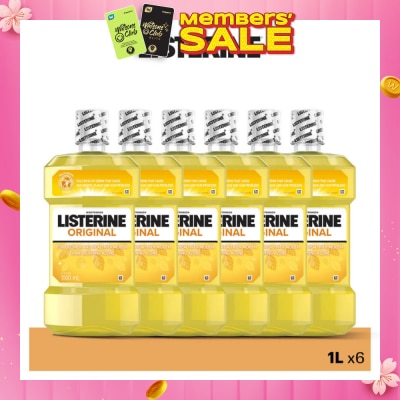 LISTERINE Listerine Antiseptic Mouth Wash Original (For Fresher Breath) 1L x 6s