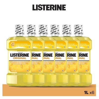 LISTERINE Antiseptic Mouth Wash Original (For Fresher Breath) 1L x 6s (per carton)