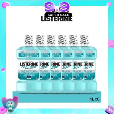LISTERINE - Listerine Zero Less Intense Mouthwash Cool Mint 1L X 6s image