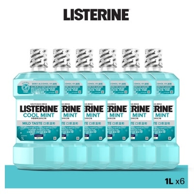 LISTERINE Zero Less Intense Mouthwash Cool Mint (For Fresher Breath) 1L X 6s (per carton)