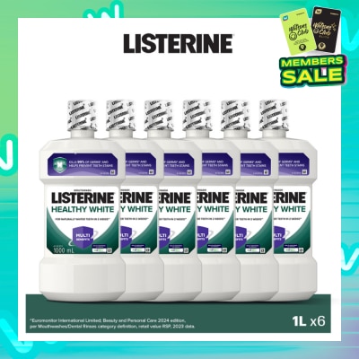 LISTERINE Listerine Healthy White Mouthwash 1L x 6s