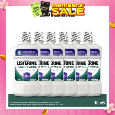 LISTERINE Listerine Healthy White Mouthwash 1L x 6s