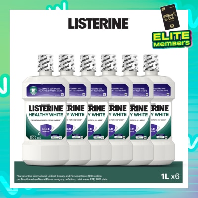 LISTERINE Listerine Healthy White Mouthwash 1L x 6s