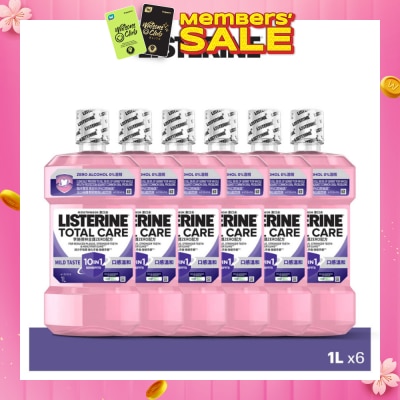 LISTERINE Total Care Zero Mouthwash With 10-in-1 Benefits 1L x 6s