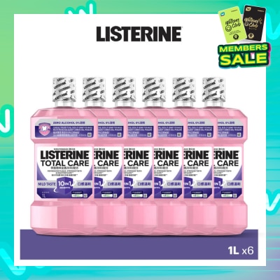 LISTERINE Listerine Total Care Zero Less Intense Mouthwash With 6-In-1 Benefits 1L X 6s
