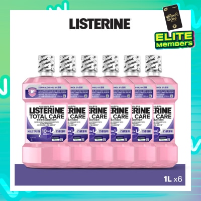 LISTERINE Listerine Total Care Zero Less Intense Mouthwash With 6-In-1 Benefits 1L X 6s