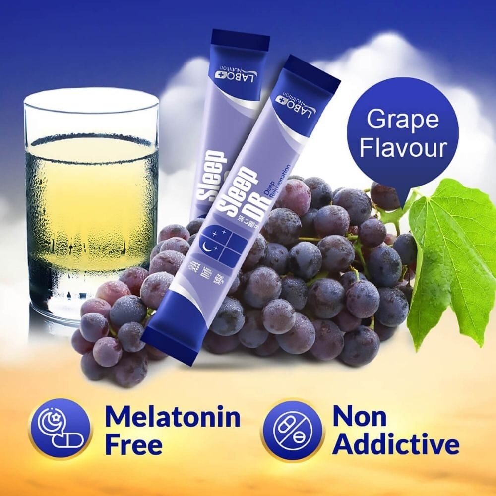 Sleep DR Melatonin-free Sleep Aid with Natural GABA, L-theanine, Glycine Sachet (Insomnia, Relaxation, Stress) 30s image