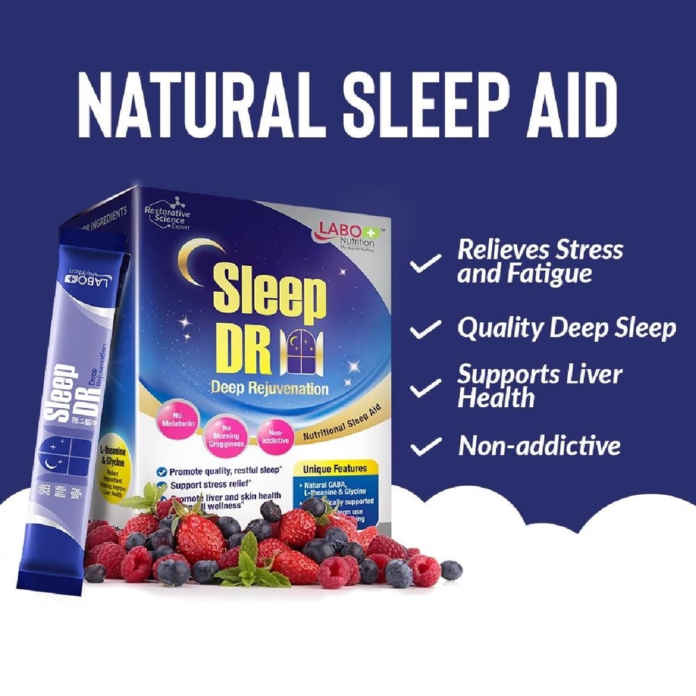 Sleep Dr Dietary Supplement Sachet (Aid for Insomnia, Helps with Mood, Stress, Relaxation and Calm) 30s