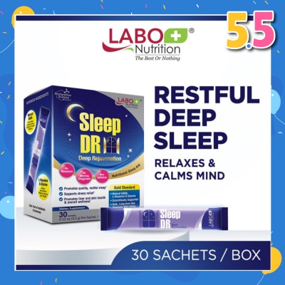 LABO NUTRITION Sleep Dr Dietary Supplement Sachet (Aid for Insomnia, Helps with Mood, Stress, Relaxation and Calm) 30s