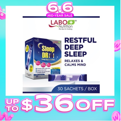 LABO NUTRITION - Sleep Dr Dietary Supplement Sachet (Aid for Insomnia, Helps with Mood, Stress, Relaxation and Calm) 30s