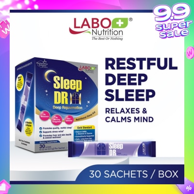 LABO NUTRITION Sleep Dr Dietary Supplement Sachet (Aid for Insomnia, Helps with Mood, Stress, Relaxation and Calm) 30s