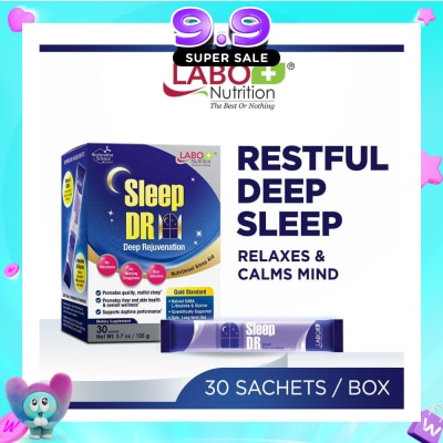 LABO NUTRITION - Sleep DR Melatonin-free Sleep Aid with Natural GABA, L-theanine, Glycine Sachet (Insomnia, Relaxation, Stress) 30s image