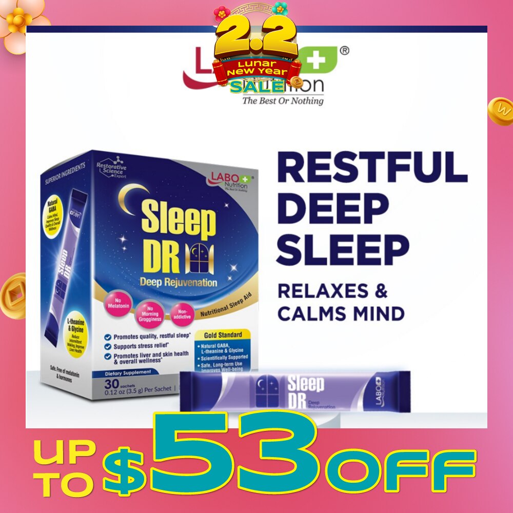 Sleep Dr Dietary Supplement Sachet (Aid for Insomnia, Helps with Mood, Stress, Relaxation and Calm) 30s