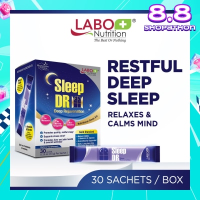 LABO NUTRITION Sleep Dr Dietary Supplement Sachet (Aid for Insomnia, Helps with Mood, Stress, Relaxation and Calm) 30s