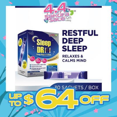 LABO NUTRITION - Sleep Dr Dietary Supplement Sachet (Aid for Insomnia, Helps with Mood, Stress, Relaxation and Calm) 30s
