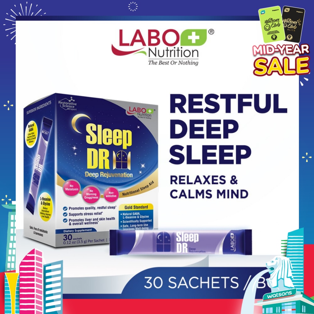 Sleep Dr Dietary Supplement Sachet (Aid for Insomnia, Helps with Mood, Stress, Relaxation and Calm) 30s