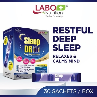 LABO NUTRITION Sleep Dr Dietary Supplement Sachet (Aid for Insomnia, Helps with Mood, Stress, Relaxation and Calm) 30s