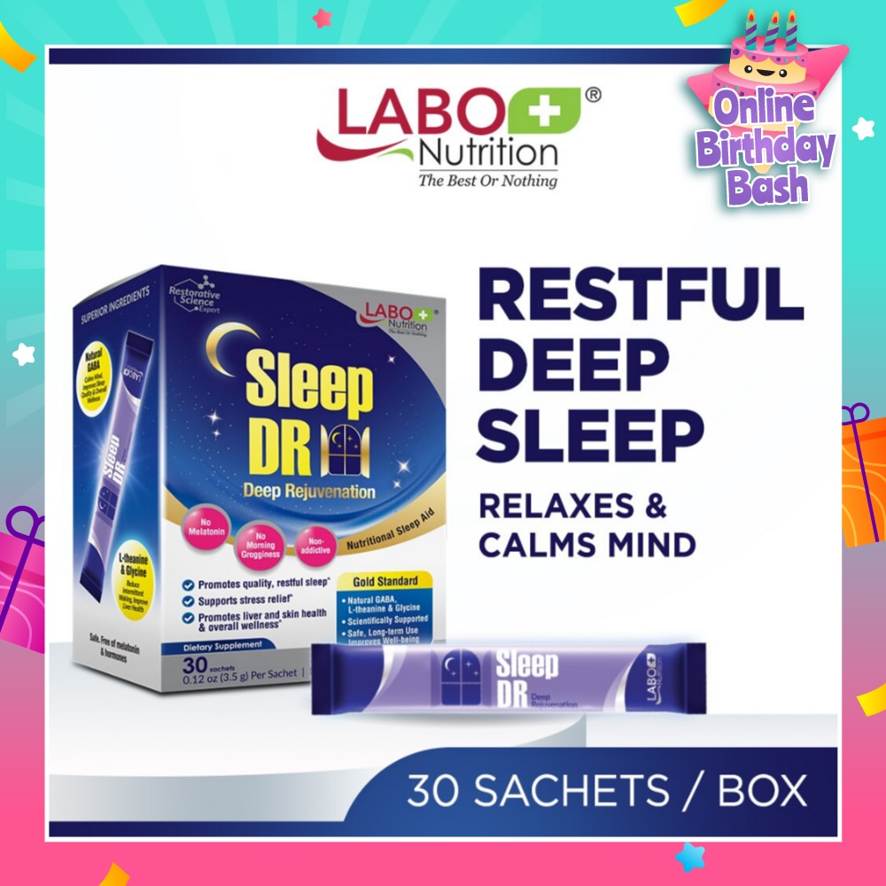Sleep Dr Dietary Supplement Sachet (Aid for Insomnia, Helps with Mood, Stress, Relaxation and Calm) 30s
