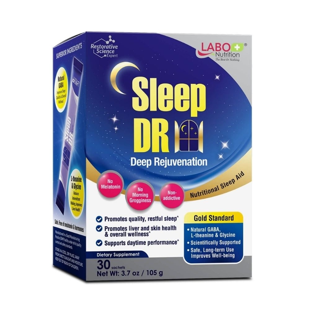 Sleep DR Melatonin-free Sleep Aid with Natural GABA, L-theanine, Glycine Sachet (Insomnia, Relaxation, Stress) 30s image