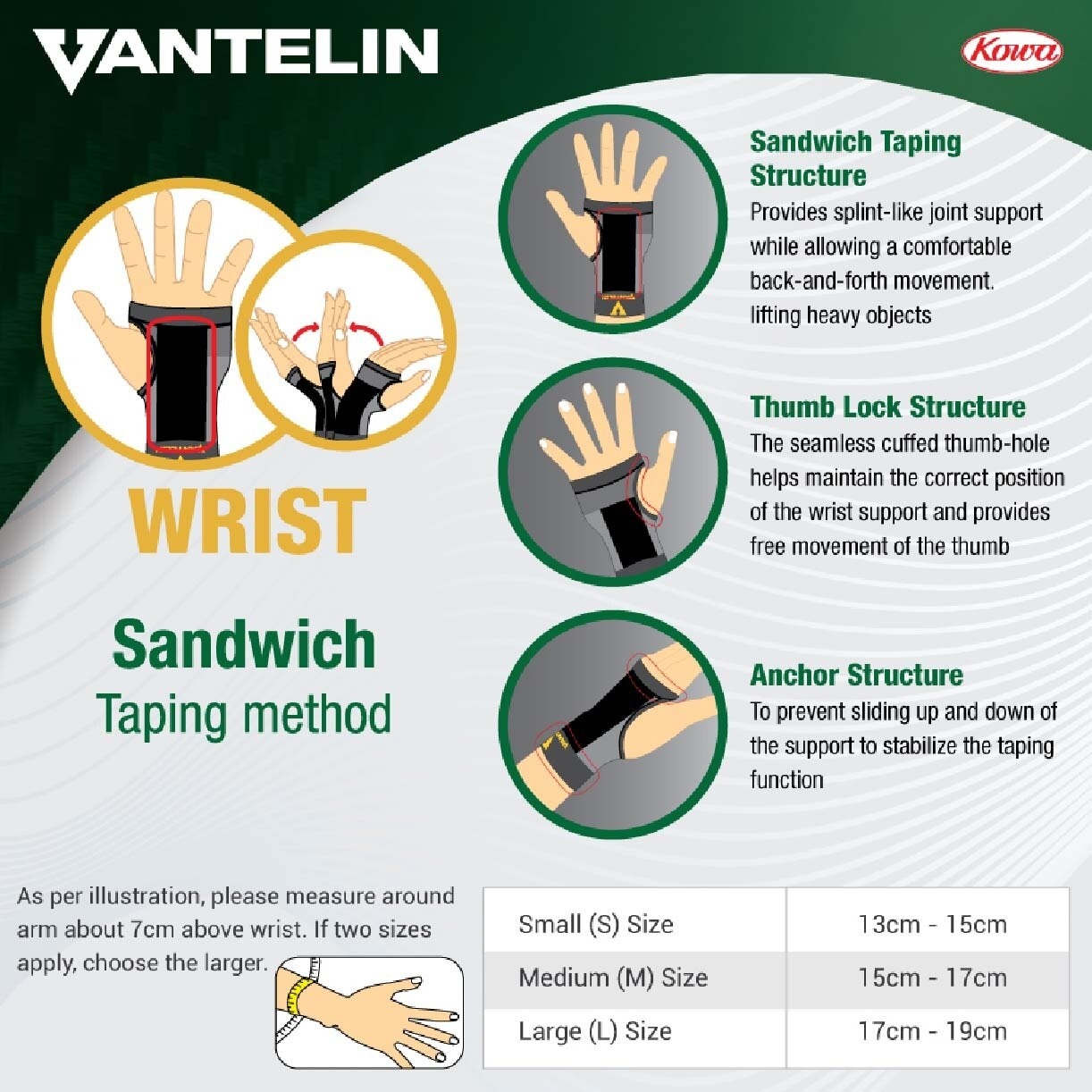 Wrist Support - Size M 1pc