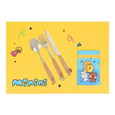LINE FRIENDS X WATSONS [Christmas] Minini Placemat With Cutlery Set 1s