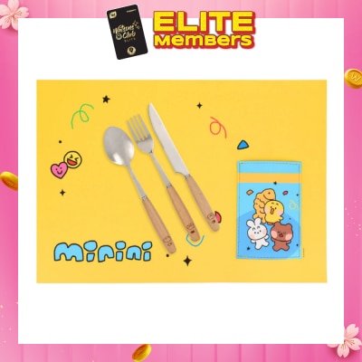 LINE FRIENDS X WATSONS Minini Placemat With Cutlery Set 1s