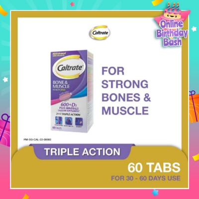 CALTRATE Caltrate Bone & Muscle Health Plus 600+D3 Plus Minerals Triple Action Supplement Tablets 60s