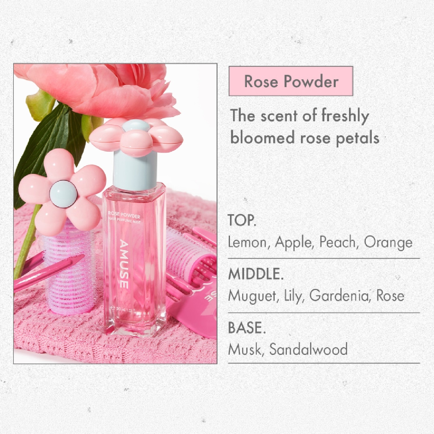 Hair Perfume Mist Rose Powder 30ml image