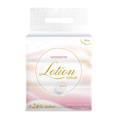 WATSONS 100% Bamboo Lotion Facial Travel Tissue 3 Ply x 100s x 4